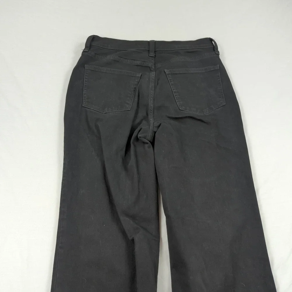 J Crew Jeans Womens‎ 27 Black Full Length Wide Leg Stretch Baggy Boho